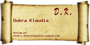 Dobra Klaudia névjegykártya