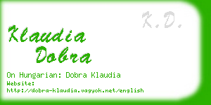 klaudia dobra business card